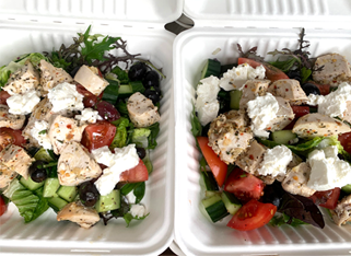 Classic Greek Chicken Salad box catering