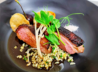 Wedding catering Duck and farro dish