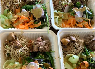 Miso Beef Soba Salad box-catered