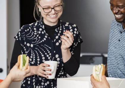 Catered box lunch sandwiches